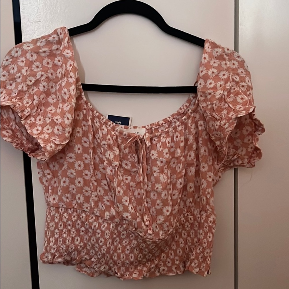 Floral pink shirt